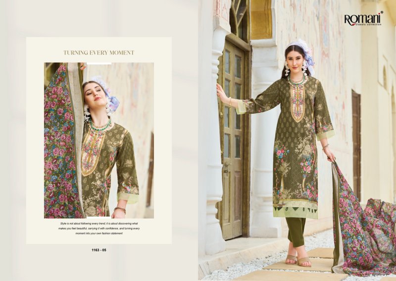 Nafisa Vol 3 By Romani Cotton Mal Printed Embroidery Dress Materials